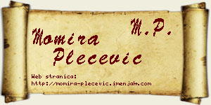 Momira Plećević vizit kartica